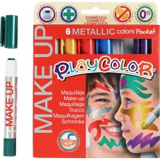 Playcolor Make up, Metallic, Sortierte Farben, 6x5 g/ 1 Pck