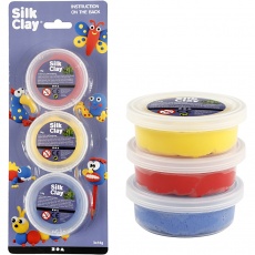 Silk Clay®, Blau, Rot, Gelb, 3x14 g/ 1 Pck