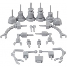 Roboterteile, Größe 0,5-6 cm, Grau, 19 Stk/ 1 Pck