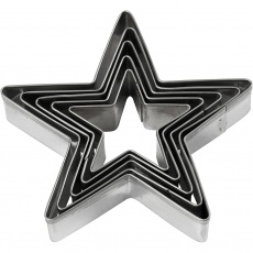 Ausstechförmchen, Stern, Größe 8 cm, 5 Stk/ 1 Pck