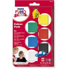 FIMO® Kids Clay, Standard-Farben, 6x42 g/ 1 Pck