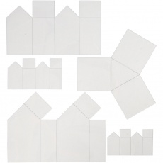 Formmatten, Häuser und Dreiecke, H 6-14,5 cm, Dicke 0,5 mm, Transparent, 5 Stk/ 1 Pck