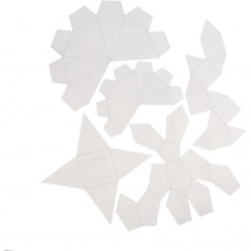 Formmatten, Geometrische Formen, H 6-13 cm, Transparent, 5 Stk/ 1 Pck