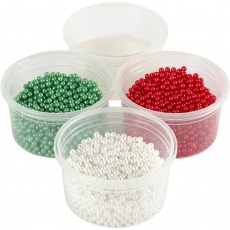 Pearl Clay® , Grün, Rot, Weiß, 1 Set, 3x25+38 g