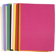 EVA-Schaumstoff, A3, Blatt 297x420 mm, Dicke 2 mm, Sortierte Farben, 30 Bl. sort./ 1 Pck