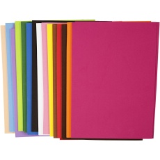 EVA-Schaumstoff, A4, Blatt 210x297 mm, Dicke 2 mm, 30 Bl. sort./ 1 Pck