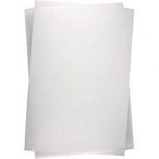 Plastikschrumpfplatten, Blatt 20x30 cm, Dicke 0,3 mm, Matt transparent, 100 Bl./ 1 Pck