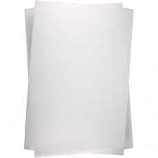 Plastikschrumpfplatten, Blatt 20x30 cm, Dicke 0,3 mm, Mattweiß, 10 Bl./ 1 Pck