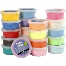 Silk Clay®, Sortierte Farben, 20x40 g/ 1 Pck