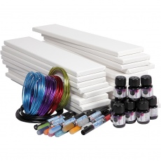 Materialset für Aquarellbilder im Längsformat, Weiß, 20 Stck., 1 Set