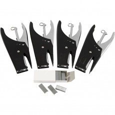 Heftzange und Heftklammern - Sortiment, 6/4, B 6 mm, 1 Set