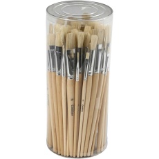 Nature Line Pinsel, 1+2+3+4+5+6+7+8+9+10, L 19,5-23 cm, B 4-17 mm, Flach,rund, 80 Stk/ 1 Pck