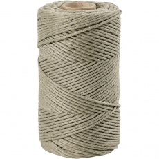 Macramé-Kordel, L 198 m, D 2 mm, Moosgrün, 330 g/ 1 Rolle