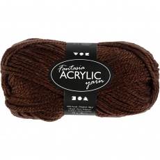 Fantasia Polyacryl Garn, L 80 M, Braun, 50 g/ 1 Knäuel