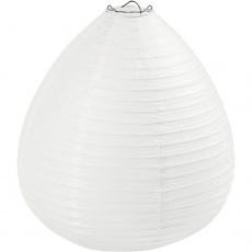 Reispapier-Lampe/-Lampion, Regentropfen, H 27 cm, D 25 cm, Weiß, 1 Stk