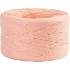 Papierbast (Raffia), B 7-8 mm, Hellrosa, 100 m/ 1 Rolle