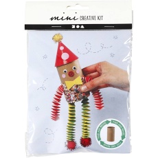 Mini Kreativ Set, Clown aus einer Papprolle, 1 Pck