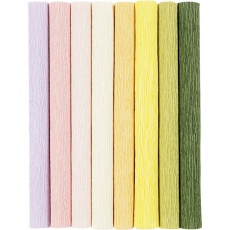 Krepppapier, 25x60 cm, Kreppanteil: 180%, 105 g, Pastellfarben, 8 Bl./ 1 Pck