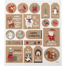 Sticker, Weihnachtssticker, Blatt 15x16,5 cm, 1 Bl.