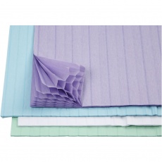 Wabenpapier - Sortiment, Blatt 28x17,8 cm, Hellblau, Grün, Flieder, Weiß, 4x2 Bl./ 1 Pck