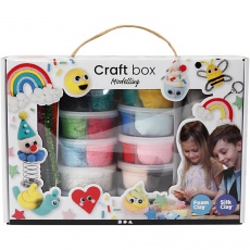 Modellier-Box mit Foam Clay® und Silk Clay®, Modellieren, Sortierte Farben, 1 Set
