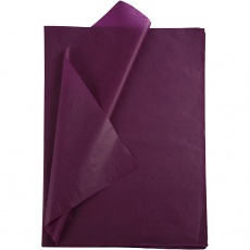 Seidenpapier, Blatt 50x70 cm, 14 g, Bordeaux, 10 Bl./ 1 Pck