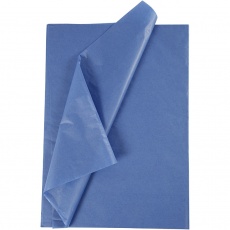 Seidenpapier, Blatt 50x70 cm, 17 g, Blau, 10 Bl./ 1 Pck