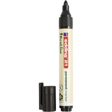 edding Ecoline Marker, 21, Strichstärke 1,5-3 mm, Schwarz, 1 Stk