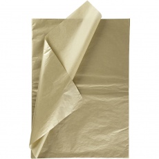 Seidenpapier, Blatt 50x70 cm, 17 g, Gold, 6 Bl./ 1 Pck