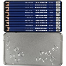 edu Zeichenstifte, B,2B,4B,5B,6B,8B,9B,HB,H,2H,3H,4H, 12 Stk/ 1 Pck