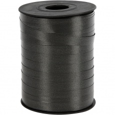 Kräuselband, B 10 mm, Glänzend, Schwarz, 250 m/ 1 Rolle