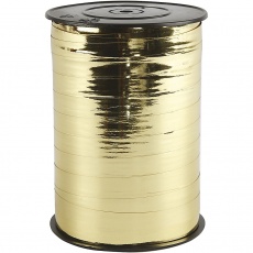 Kräuselband, B 10 mm, Glänzend, Metalic-gold, 250 m/ 1 Rolle