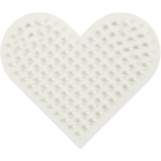 NABBI BioBeads Steckplatte, Kleines Herz, Größe 7x8,5 cm, medium, 1 Stk