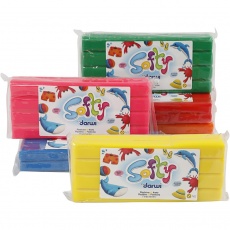 Weiche Knetmasse, Sortierte Farben, 6x500 g/ 1 Pck
