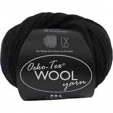 Wolle, L 50 M, Schwarz, 50 g/ 1 Knäuel