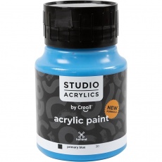 Creall Studio Acrylfarbe, Deckend, primary blue (30), 500 ml/ 1 Fl.