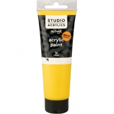 Creall Studio Acrylfarbe, Halbdeckend, primary yellow (06), 120 ml/ 1 Fl.