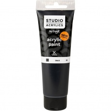 Creall Studio Acrylfarbe, Deckend, black (99), 120 ml/ 1 Fl.