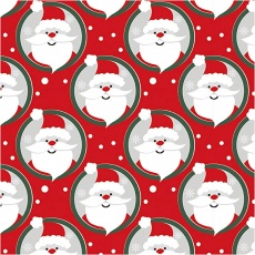Geschenkpapier, Weihnachtsmann, B 50 cm, 80 g, Rot, 100 m/ 1 Rolle