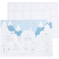 Adventkalender, Größe 30x42 cm, 30 Stk/ 1 Pck