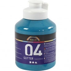Glitter-Acrylfarbe, Türkis, 500 ml/ 1 Fl.