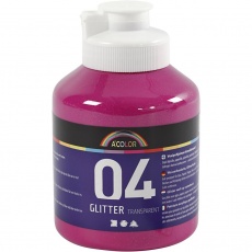 Glitter-Acrylfarbe, Pink, 500 ml/ 1 Fl.