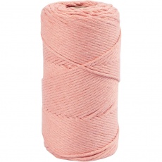 Macramé-Kordel, L 198 m, D 2 mm, Rosa, 330 g/ 1 Rolle