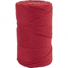 Macramé-Kordel, L 198 m, D 2 mm, Rot, 330 g/ 1 Rolle