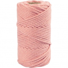 Macramé-Kordel, L 55 M, D 4 mm, Rosa, 330 g/ 1 Rolle