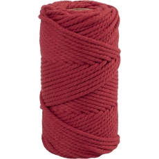 Macramé-Kordel, L 55 m, D 4 mm, Rot, 330 g/ 1 Rolle