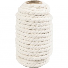 Ma­c­ra­mé-Schnur, L 12 M, D 8,5 mm, Naturweiß, 300 g/ 1 Rolle