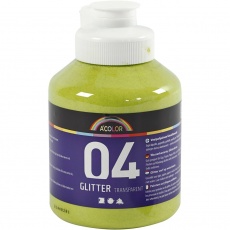 Glitter-Acrylfarbe, Lindgrün, 500 ml/ 1 Fl.