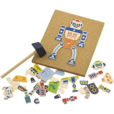 VIGA Hammer-Mosaik-Set, Roboter, Größe 23x18 cm, 1 Stk