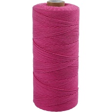 Macramé-Kordel, L 315 M, Dicke 1 mm, Dünne Qualität 12/12, Pink, 220 g/ 1 Knäuel